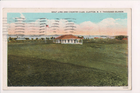 NY, THOUSAND ISLANDS - Golf link and Country Club postcard - NL0285