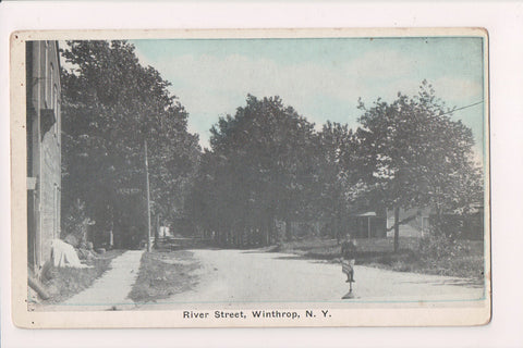 NY, WINTHROP - River Street - old postcard - NL0288