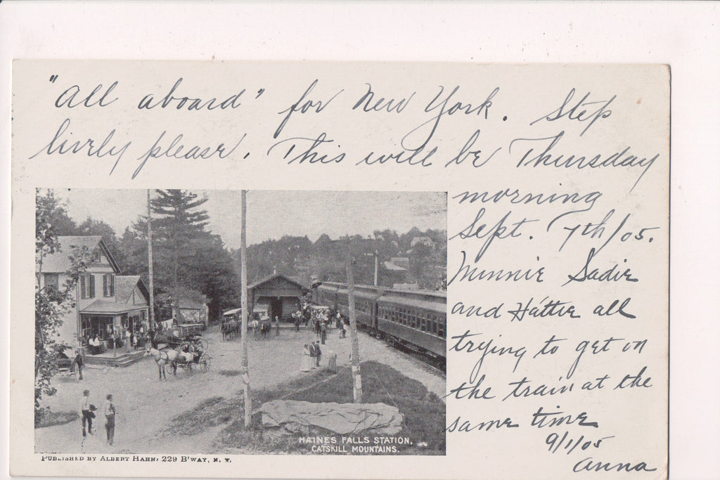 NY, Haines Falls - Station - 1905 postcard - NL0287