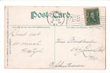 NY, AMSTERDAM - Lion Rock - 1908 postcard, flag cancel - NL0298