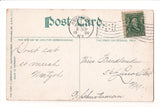 NY, Amsterdam - Lion Rock - 1908 postcard, flag cancel - NL0298