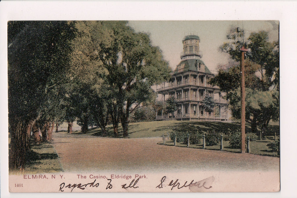 NY, ELMIRA - Eldridge Park - The Casino postcard - NL0299