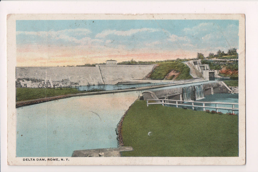 NY, Rome - Delta Dam from the side - vintage postcard - NL0303
