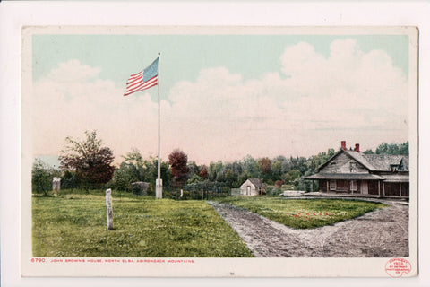 NY, NORTH ELBA - John Browns House and yard postcard - NL0307