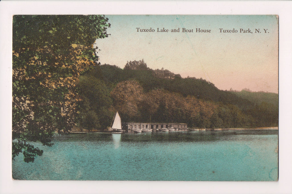 NY, TUXEDO PARK - Tuxedo Lake, Boat House (original SOLD) NL0315