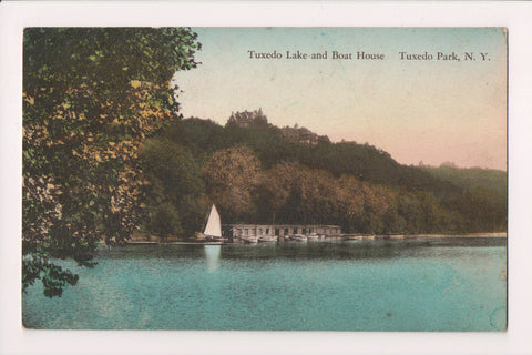 NY, Tuxedo Park - Tuxedo Lake, Boat House postcard - NL0315