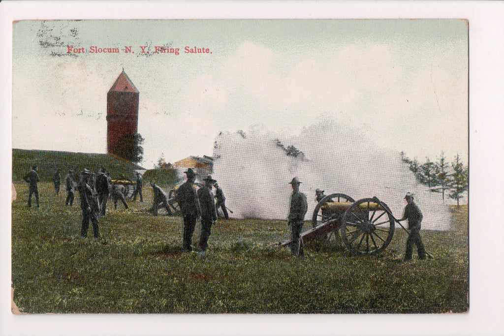 NY, FORT SLOCUM - Firing Salute, canon cannon, men etc - NL0323