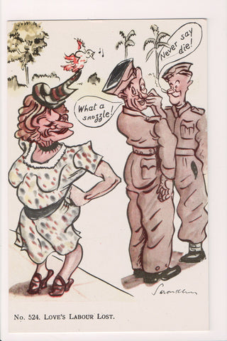 Military - Humorous caricature postcard - artist Saroukhan #524 - NL0354-12