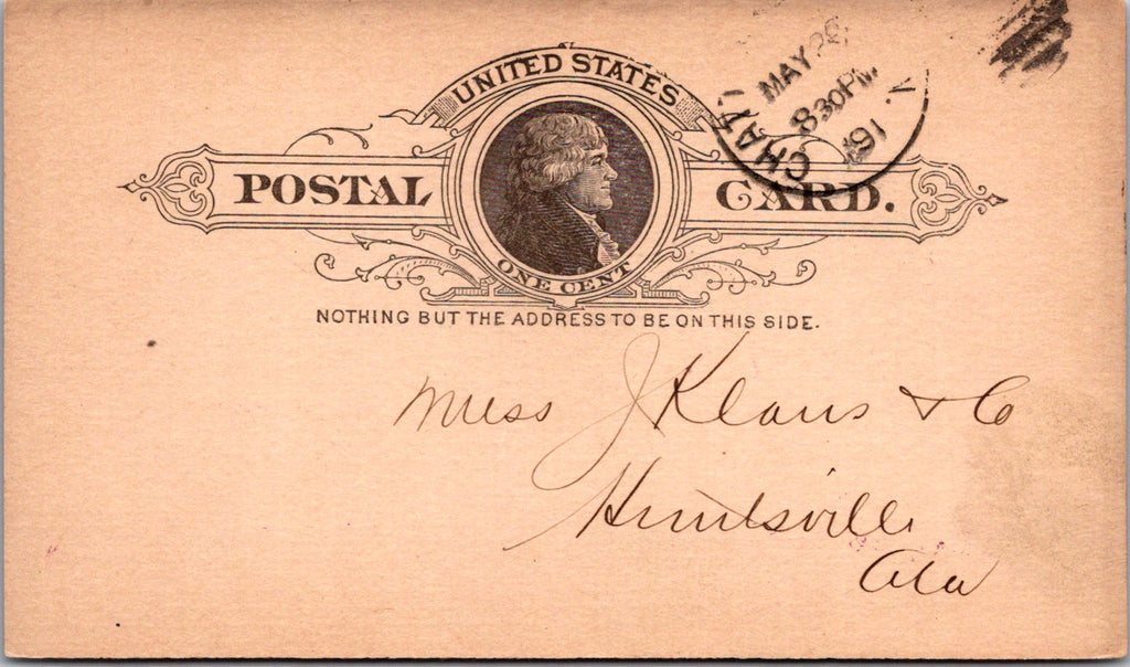 AL, HUNTSVILLE - Standard Oil Co - to Miss J Keans & Co (original SOLD) NL0415