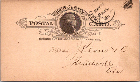 AL, HUNTSVILLE - Standard Oil Co - to Miss J Keans & Co (original SOLD) NL0415