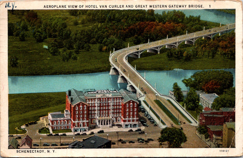 NY, Schenectady - Hotel Van Curler, Great Western Gateway Bridge - NL0526