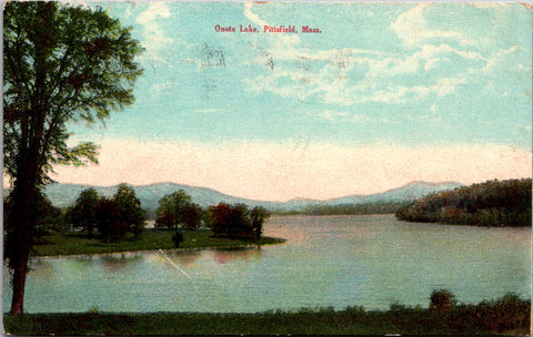 MA, Pittsfield - Onota Lake and area - 1912 postcard - NL0534
