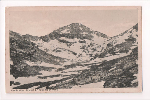 NV, Elko - Summit of Ruby Mountains - Jukes postcard - CP0183