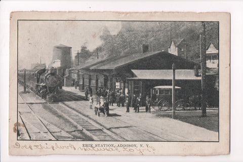 NY, ADDISON - Erie Station, Train Depot, Railroad station (original SOLD) B17077