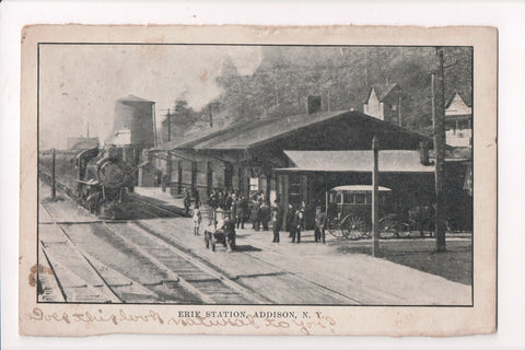 NY, Addison - Erie Station, Train Depot, Railroad station - B17077