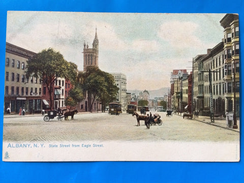 NY, ALBANY - State Street from Eagle Street - Tuck (original SOLD) H15047