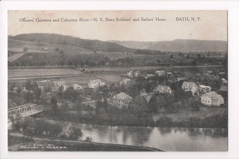 NY, Bath - Solders, Sailors Home, Officers Quarters, River - D17255