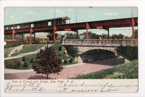 NY, BAY RIDGE - Tunnel and Bridge closeup - B17063