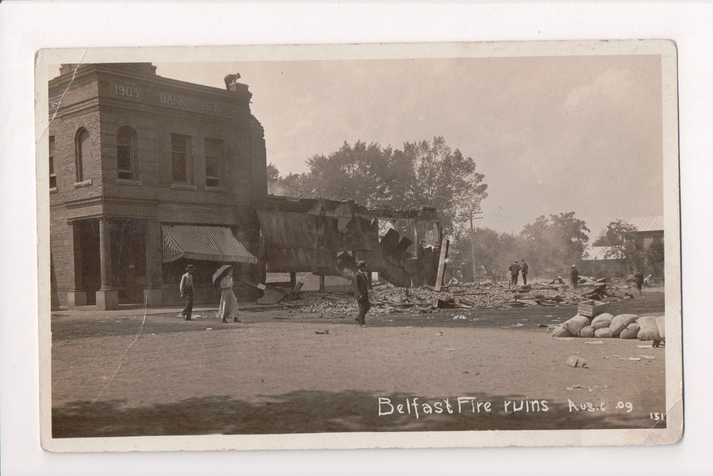 NY, BELFAST - Fire Ruins (original SOLD) A17388