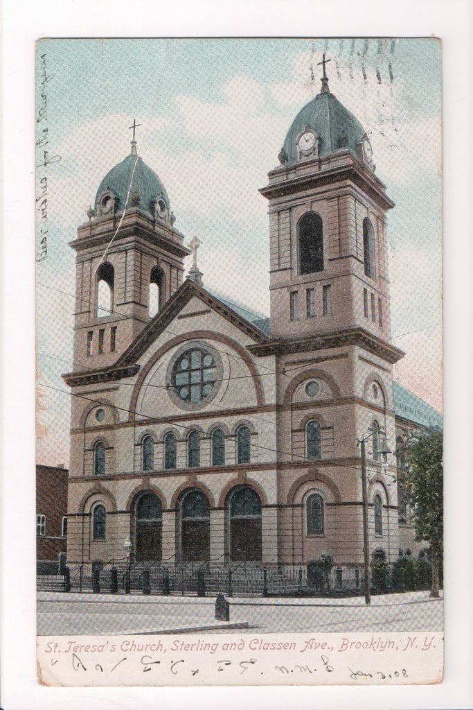 NY, BROOKLYN - St Teresas Church, Sterling and Classen Ave - CP0736