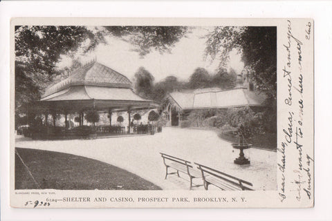 NY, Brooklyn - Prospect Park, Shelter and Casino, Blanchard Press postcard - EP0