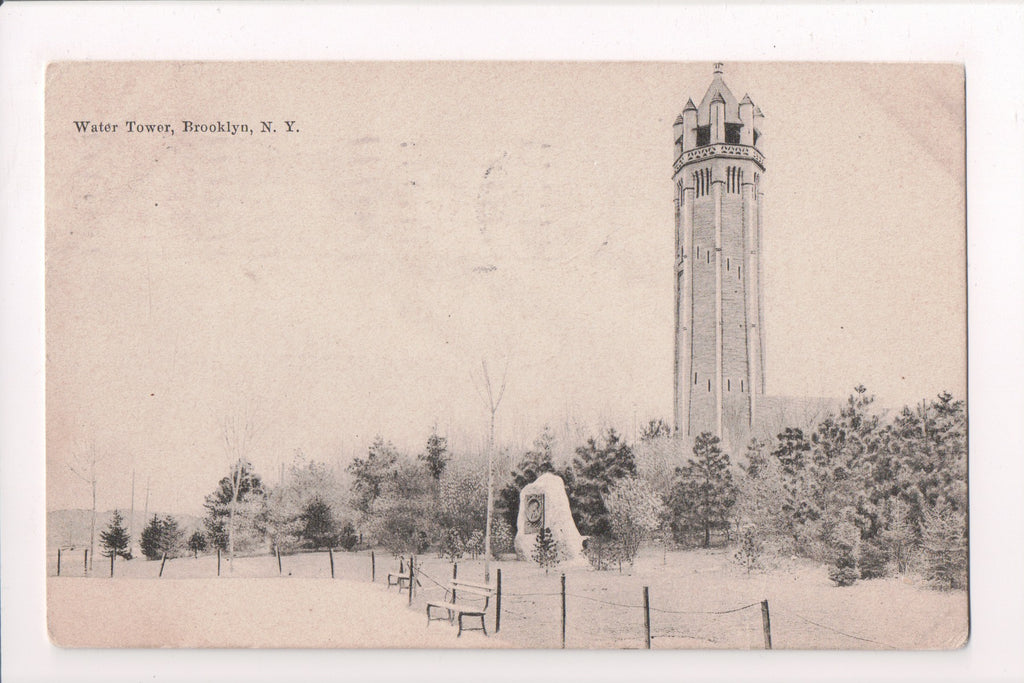 NY, Brooklyn - Water Tower, @1908 H Hagemeister Co postcard - MB0149