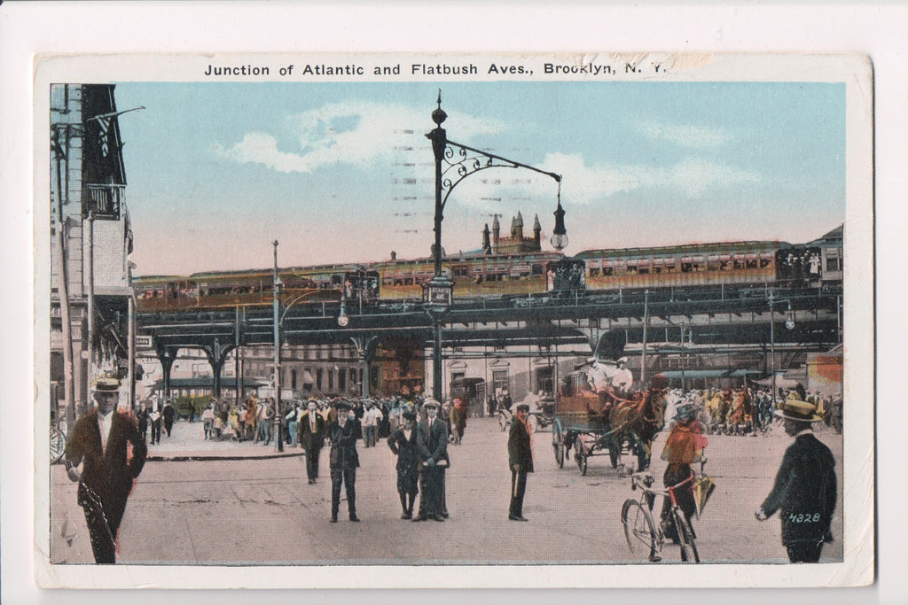 NY, BROOKLYN - Atlantic and Flatbush Aves - (original SOLD) w01391