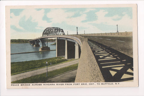 NY, Buffalo - Peace Bridge, from Erie, ON across Niagara River - C17322
