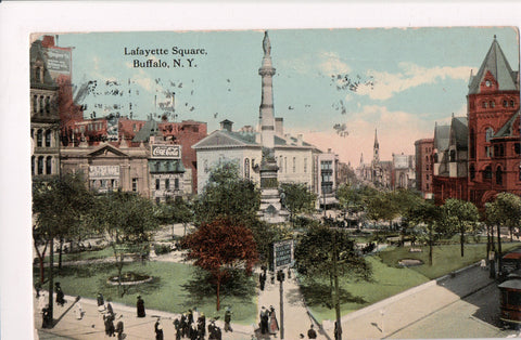 NY,  BUFFALO - Lafayette Square, The Sugar Bowl, Coca Cola, Family Theatre - w032
