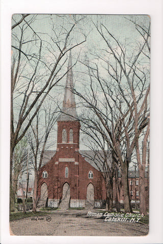 NY, Catskill - Roman Catholic Church postcard - D17230