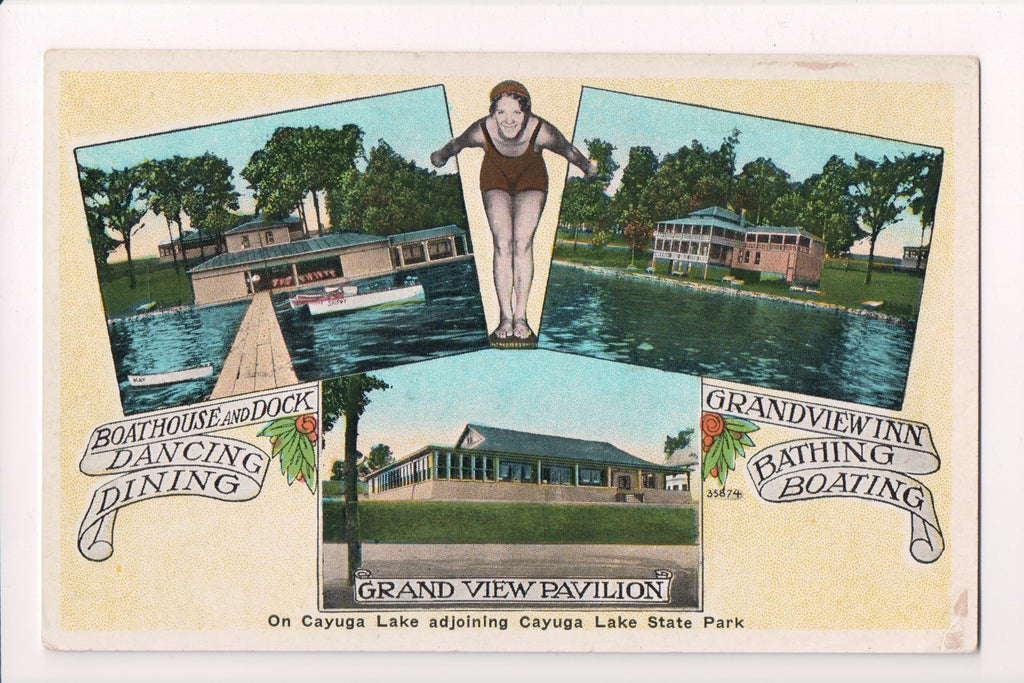 NY,  CATSKILL MOUNTAIN - Grand View Pavilion, Grandview Inn, Boathouse - D17425