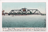 NY, CHARLOTTE - R W and O Swing Bridge, @1906 vintage postcard - E05185
