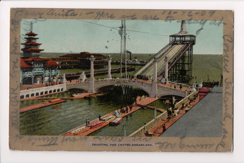 NY, Coney Island - Dreamland - @1909 CONEY ISLAND station cancel - 801113