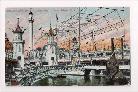 NY, Coney Island - Luna Park, Hippodrome Stage, Ring 2 - @1909 - D07126