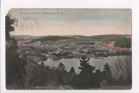NY, COOPERSTOWN - Bird Eye view postcard - w03058