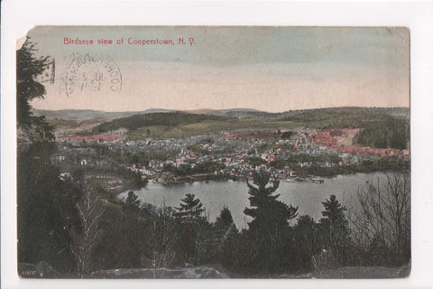 NY, Cooperstown - Bird Eye view postcard - w03058