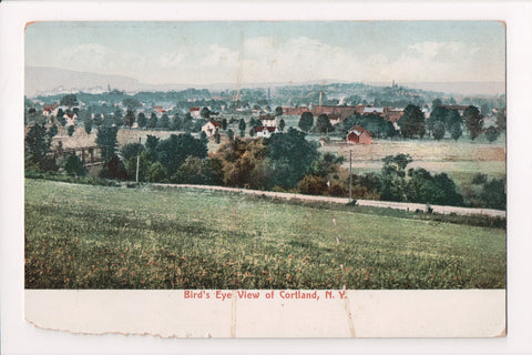 NY, CORTLAND - Birds Eye View - D03054 - postcard **DAMAGED / AS IS**