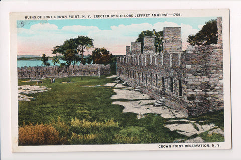 NY, CROWN POINT - Ruins of Fort Crown Point @1958 - D18086