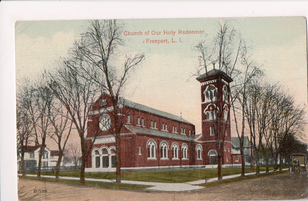 NY, FREEPORT - Church of Our Holy Redeemer - vintage postcard - C06072