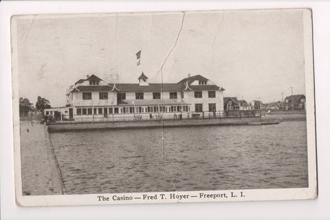 NY, Freeport - The Casino - Fred T Hoyer - vintage postcard - C06570