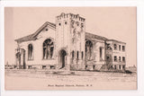 NY, FULTON - First Baptist Church, H L Larzelere? architect postcard - D17135