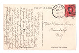 NY, Geneseo - Methodist Church, Wadsworth Library - @1925 postcard - D17072