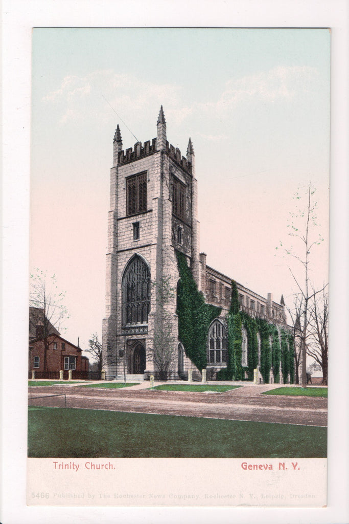 NY, GENEVA - Trinity Church, vintage postcard - D17074