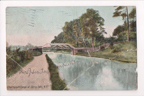 NY, GLEN FALLS - Champlain Canal, bridge (original SOLD) K03207