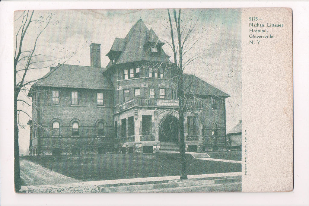 NY, Gloversville - Nathan Littauer Hospital, vintage postcard - MB0662
