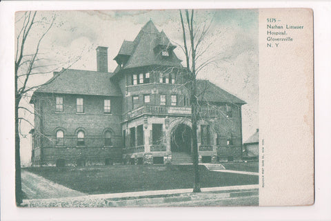 NY, GLOVERSVILLE - Nathan Littauer Hospital, vintage postcard - MB0662