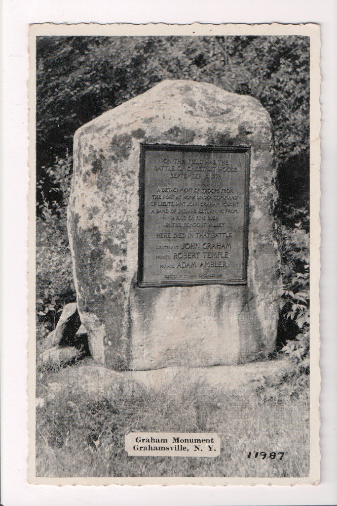 NY, GRAHAMSVILLE - Graham Monument, Chestnut Woods (original SOLD) D07227
