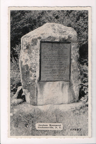 NY, Grahamsville - Graham Monument, Chestnut Woods Battle - D07227