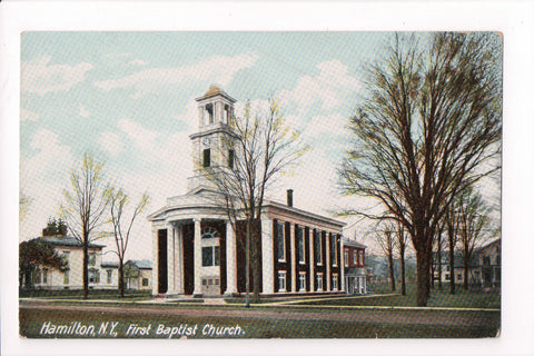 NY, HAMILTON - First Baptist Church postcard - D17056