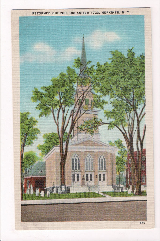 NY, HERKIMER - Reformed Church, organized 1723 postcard - D17234